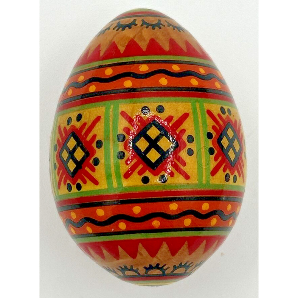 Hand Painted Wooden‎ Decorative Egg SKU PB206